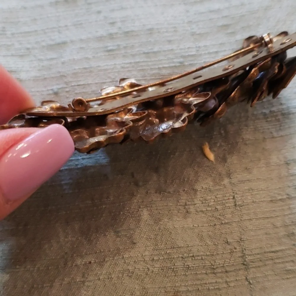 BRASS METAL Large‎ Vintage  Brooch